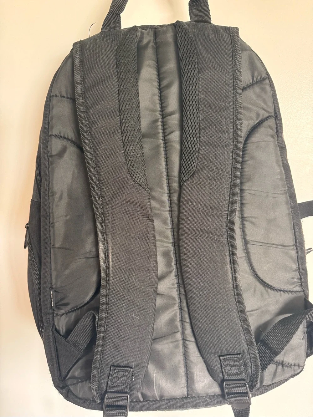 Gemline Black Backpack Zip/Buckle, Adjustable Strap, Outer Pockets Travel Work